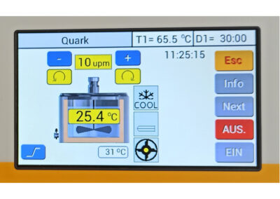 Touchscreen Bedienung